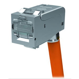 fixLink® SL RJ45 Keystone, geschirmt, Kat.6A ISO/IEC, AWG 24-22, gewinkelt
