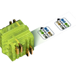 preLink® Kabelabschlussblock, AWG 24-22, transparent-gelb für Installationskabel