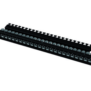 preLink® / fixLink® Panel, 19'' 1HE, 24 x Keystone, grau, inkl. Beschr. Fenster