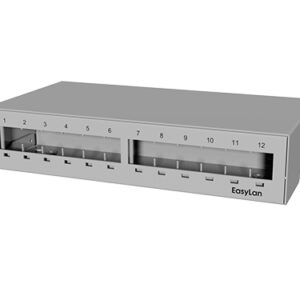 preLink®/fixLink® Aufbau-Consolidation Point Panel 12 x Keystone, grau