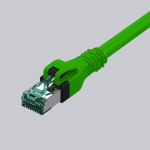 DualBoot Push-Pull Patchkabel RJ45, Kat.6A ISO/IEC, S/FTP, grün, 1.5m