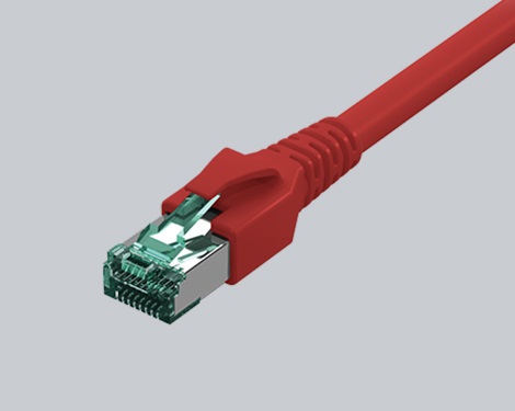 Patchkabel FlexBoot RJ45, Kat.6A ISO/IEC, S/FTP, rot, 2.5m