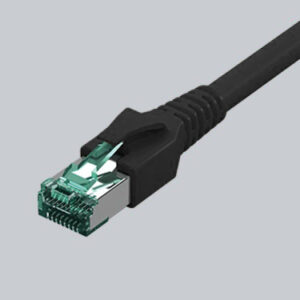 Patchkabel FlexBoot RJ45, Kat.6A ISO/IEC, S/FTP, schwarz, 2.0m