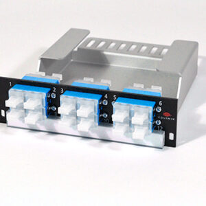 Einschubmodul 7TE, 24 x LCPC, OM4, mit Überlängenfach (6xLCPC quad)