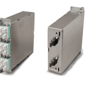 Einschubmodul 7TE, 6 x LCPC quad / 2 x MTP/MPO, female, 50/125µm OM3, B