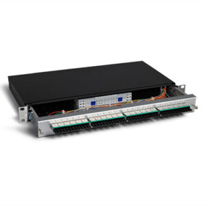 KEV 1HE Aluminium, 24 x E2000PC, 50/125µm OM3, Compact, H&S