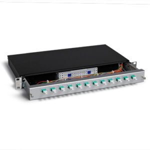KEV 1HE Aluminium, 12 x LCPC, 50/125µm OM3 (6xLCPC duplex)