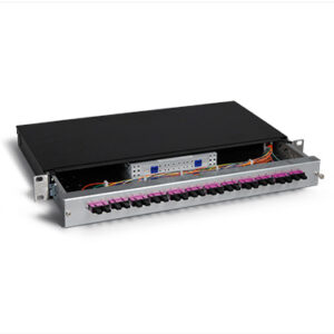 KEV 1HE Aluminium, 24 x SCPC, 50/125µm OM4 (12xSCPC duplex)