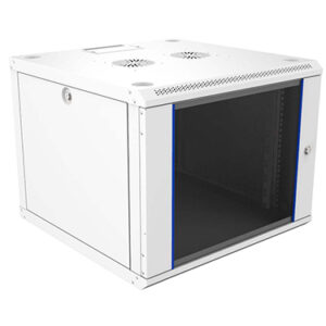 Wandschrank PremioNET, 12HE / 19", 607x600x450mm (HxBxT), grau
