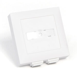 FTTH AP Datendose R&M, weiss, 2 x LCAPC Kupplung, 4 x Pigtail