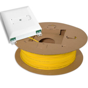 FTTH Spule vorkonfektioniert, AP Dose OptoFrame, 4 x LCAPC, 80.0m